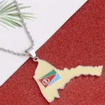 Design original, collier représentant l'Érythrée en Afrique