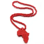 Collier en bois décoratif, symbolique de l'Afrique