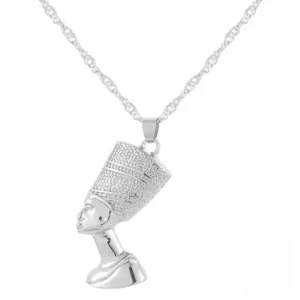 Bijoux africains, collier Néfertiti avec motif élégant en or