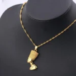 Ornement en or, collier de style néfertiti, charme unique