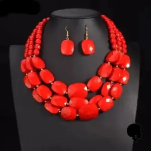 Collier Africain en perles colorées