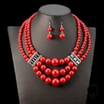 Collier Africain à grosses perles colorées