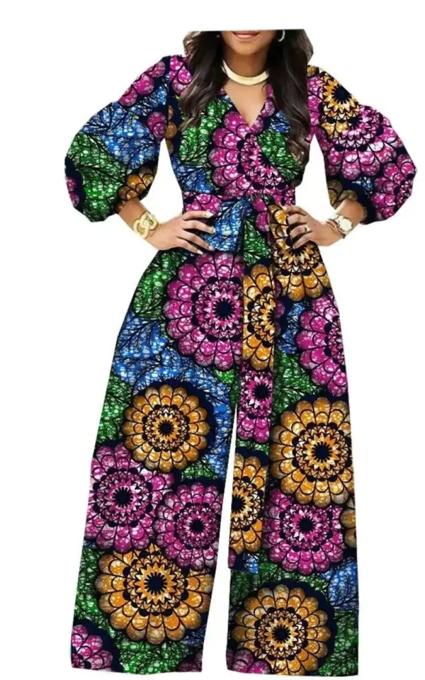 Style chic avec cette combinaison en wax coloré