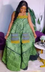 Combinaison sans manche motif africain