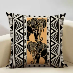Coussin africain motif éléphant