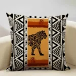 Coussin africain motif tigre