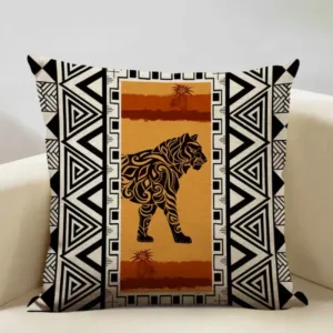 Coussin africain motif tigre