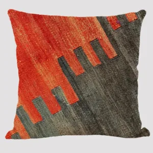 Coussin brodé inspiré de l'art africain