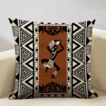 Coussin Africain avec motif de danseur traditionnel