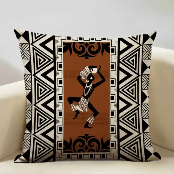 coussin-danseur-africain-1 Coussin Africain avec motif de danseur traditionnel