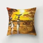 Coussin ethnique africain coloré et décoratif