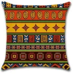 Coussin extérieur africain en tissu wax coloré