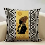Coussin zébré femme africaine