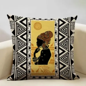 Coussin zébré femme africaine