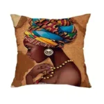 Coussin Femme Africaine décoratif avec motif culturel