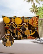 Coussin africain au design traditionnel et coloré