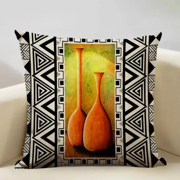 coussin-tissu-africain-1 Coussin en tissu africain coloré et artistique