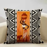 Coussin wax femme africaine