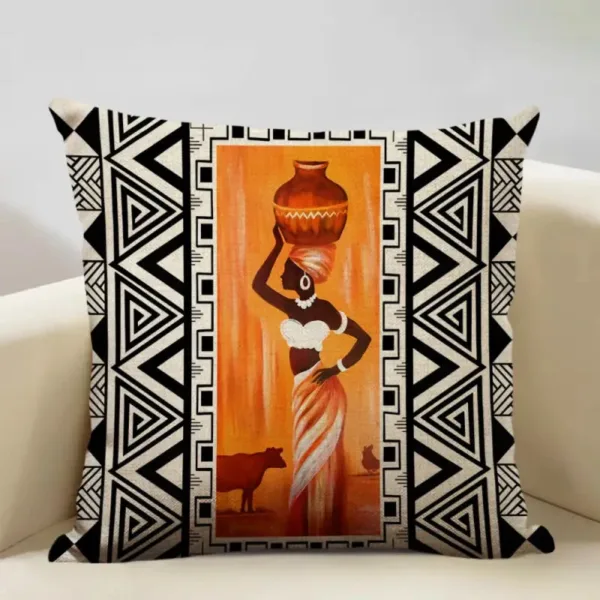 Coussin wax femme africaine