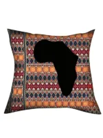 Coussin wax africain à motifs floraux