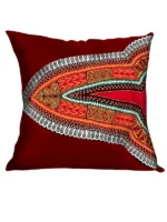 Coussin wax design africain, accent décoratif