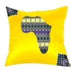Coussin Wax avec motifs tribaux modernes