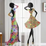 Double rideaux transparents au style africain