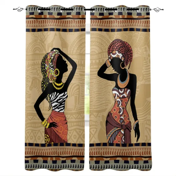 double-rideaux-occultant-femme-africaine-1 Double rideaux occultants femmes africaines en déco africaine