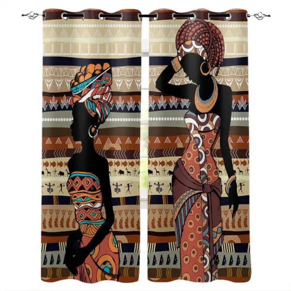 double-rideaux-occultants-africain-1 Double rideaux occultants africains pour une déco élégante