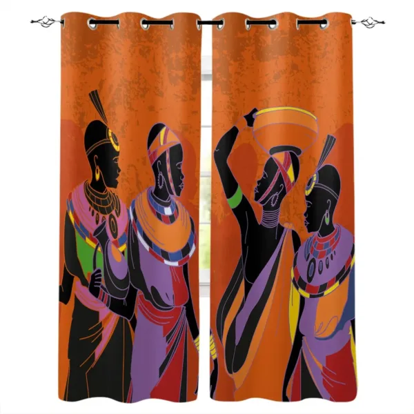 double-rideaux-style-africain-occultants-1 Double rideaux africains occultants pour une déco stylée