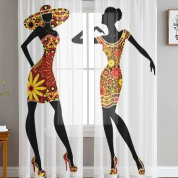 double-rideaux-voilage-femme-africaine-1 Double rideaux voilage femme africaine en déco africaine