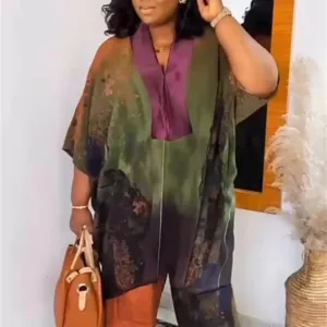 Ensemble Africain Femme 2 Pièces élégant et coloré