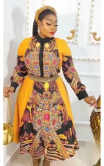 Ensemble Africain Femme 2 Pièces Col Rond