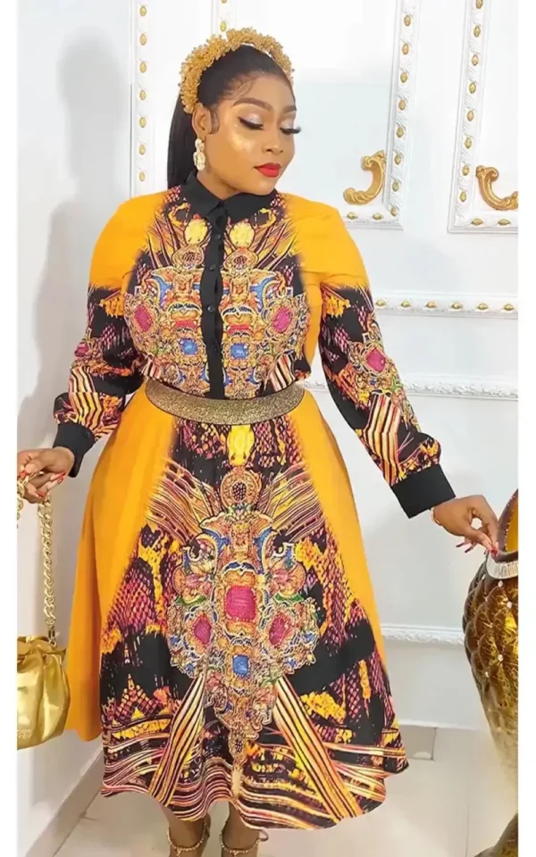 Ensemble Africain Femme 2 Pièces Col Rond