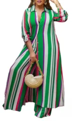 Ensemble Africain Femme Col V 2 Pièces