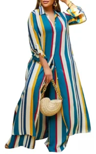 Ensemble stylé avec col V pour femmes