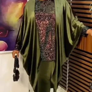 Robe africaine élégante avec paillettes