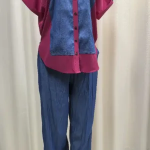 Ensemble en Jean avec motifs africains pour femmes
