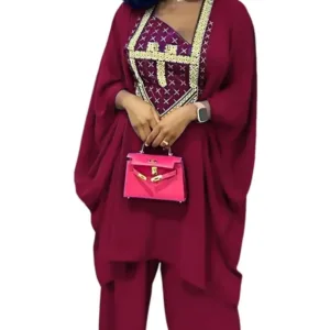 Ensemble Africain Femme Haut Brodé