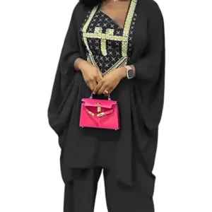 Haut brodé africain pour femme en style traditionnel