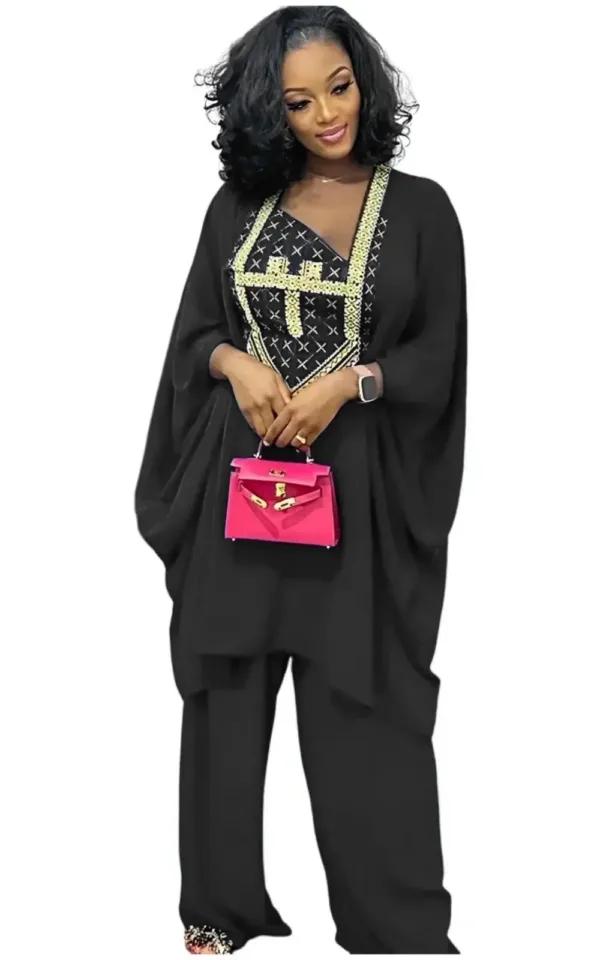Haut brodé africain pour femme en style traditionnel