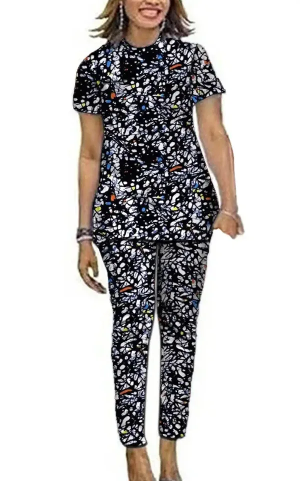 Mode nigériane féminine aux motifs colorés