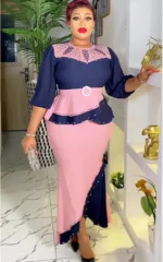 Tenue Africaine Femme en Rouge et Noir