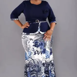 Ensemble Africain Femme : Veste et Jupe élégantes