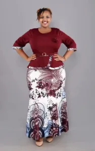 Veste chic et jupe assortie pour femme, style africain