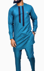 Ensemble Africain Homme Bleu Pétrole