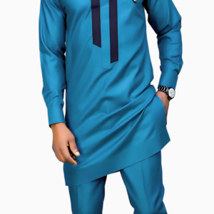 Ensemble Africain Homme Bleu Pétrole