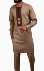 Ensemble Africain Homme Marron traditionnel