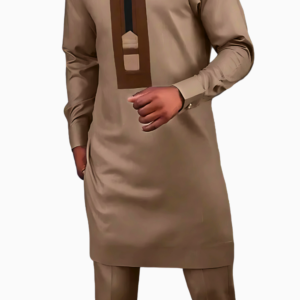 Ensemble Africain Homme Marron traditionnel