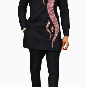 Ensemble africain homme pailleté élégant et moderne